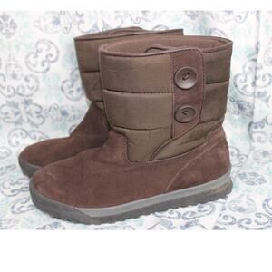 Lands End Womens 8B‎ Brown Casual Suede Mid Calf Winter Boots